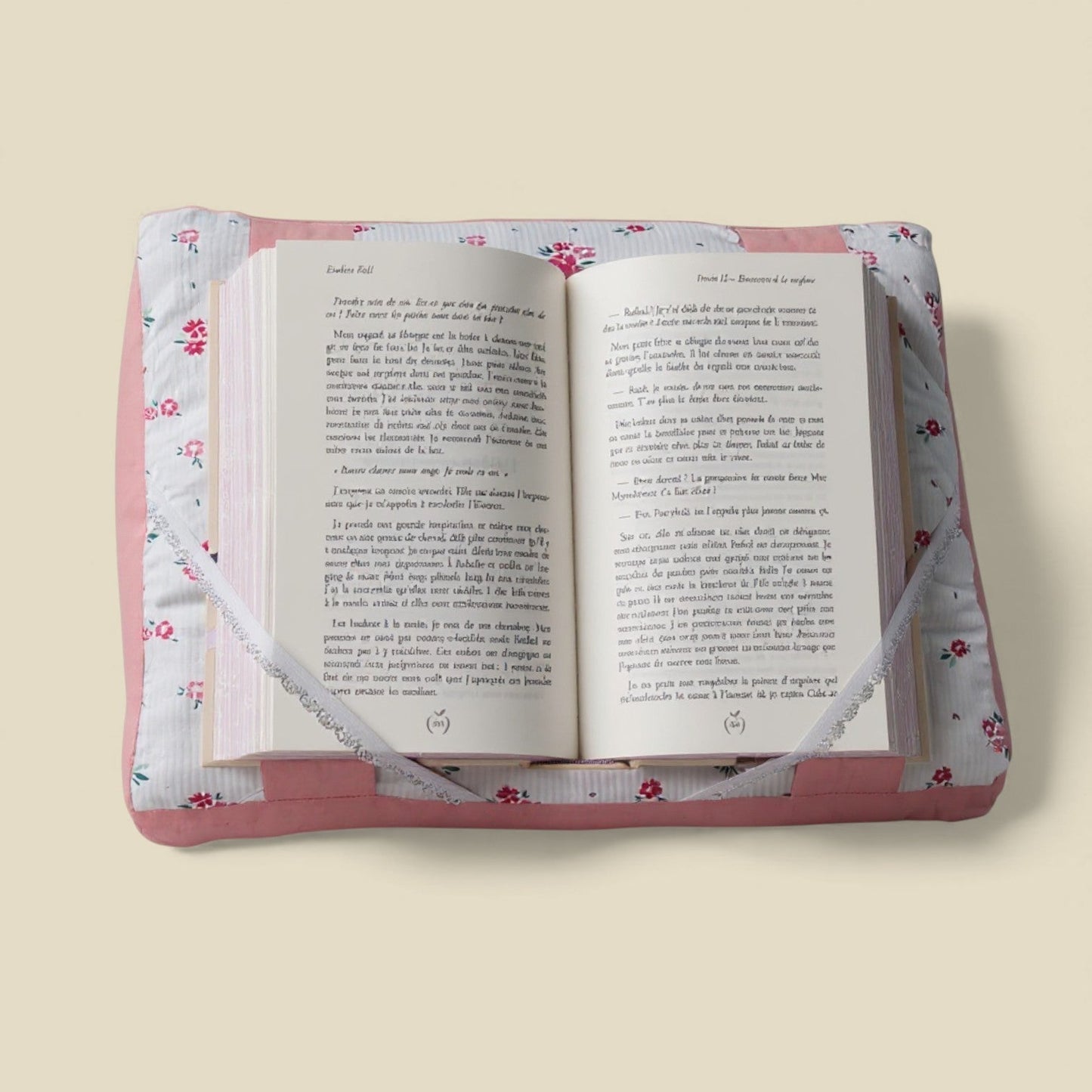 Cuscino da lettura Fiori Rosa